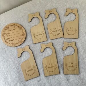 Wooden Baby Closet Dividers Set Nursery Organizer Hello World